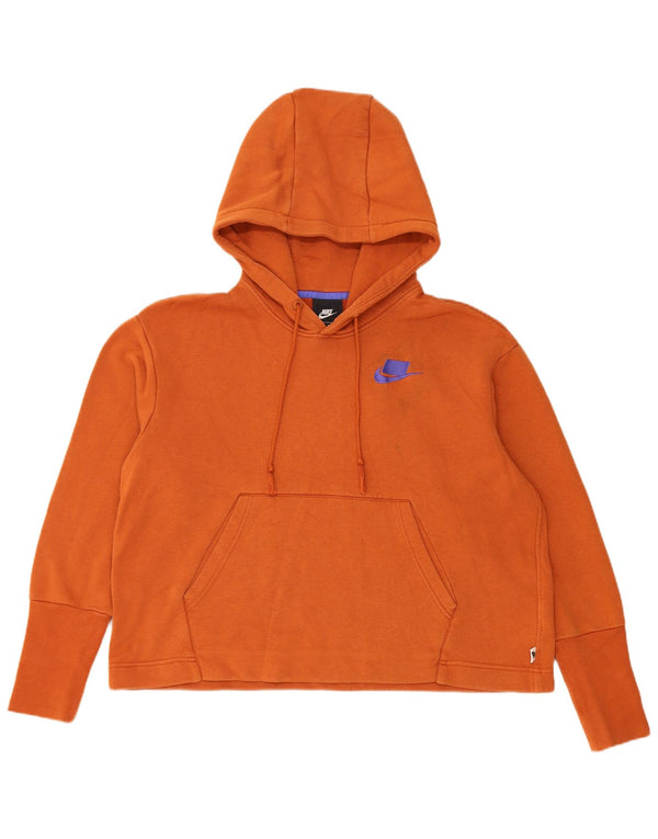 Nike Γυναικείο Hoodie Jumper UK 14 Medium πορτοκαλί βαμβακερό