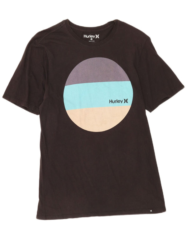 Ανδρικό γραφικό T-Shirt Hurley Top Μεσαίο μαύρο βαμβακερό