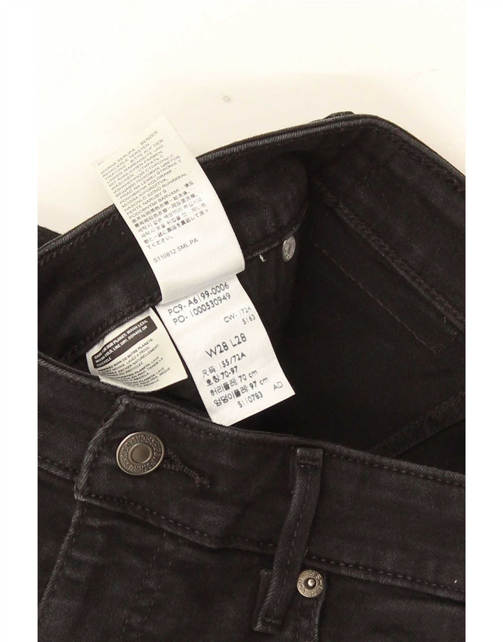 Levi's Womens 712 Slim Jeans W28 L28 Μαύρο βαμβακερό