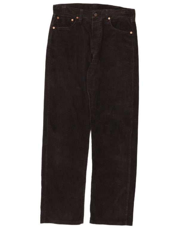 Levi's Mens 551 Straight Corduroy Παντελόνι W34 L34 Μαύρο βαμβακερό