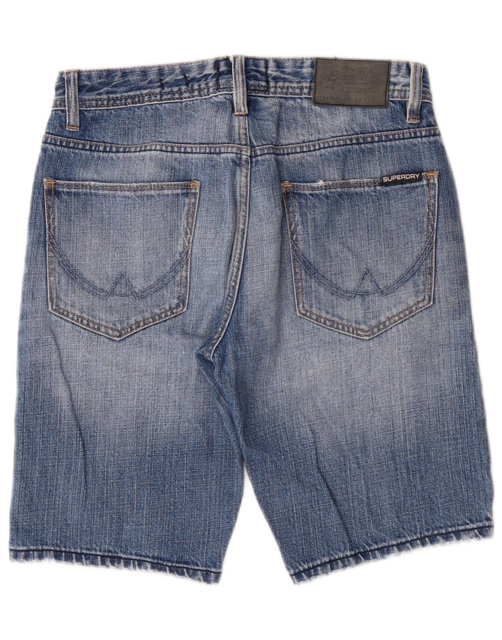 Ανδρικό στενό τζιν σορτς SUPERDRY Distressed W28 Μεσαίο μπλε βαμβακερό