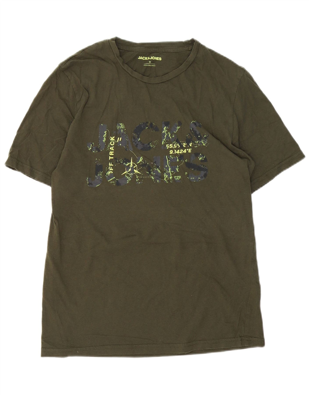 Ανδρικό γραφικό μπλουζάκι Jack & Jones Top Medium Khaki Cotton