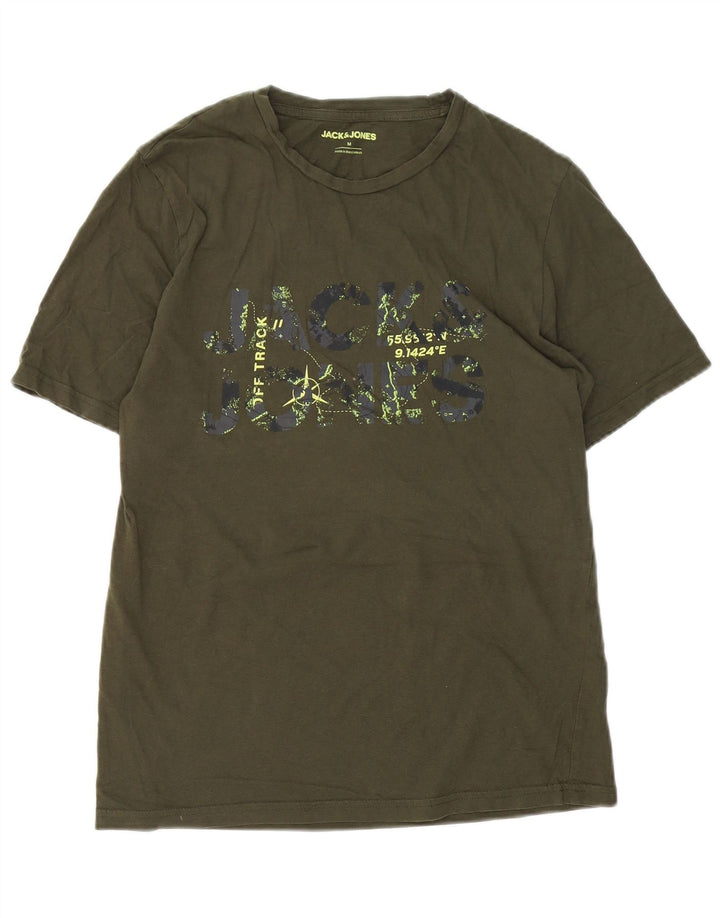 Ανδρικό γραφικό μπλουζάκι Jack & Jones Top Medium Khaki Cotton