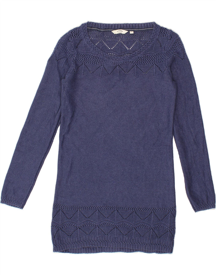 FAT FACE Womens Boat Neck Jumper Sweater UK 8 Small Blue Vintage Fat Face and Second-Hand Fat Face from Messina Hembry 