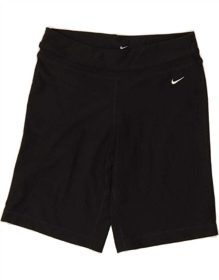 NIKE Womens Dri Fit Sport Shorts UK 12/14 Medium  Black Polyester Vintage Nike and Second-Hand Nike from Messina Hembry 
