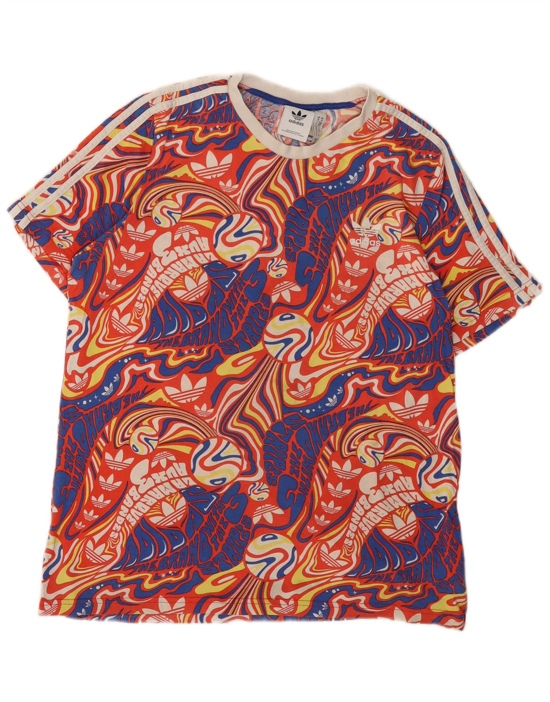 Ανδρικό γραφικό T-Shirt Adidas Top μεσαίο πολύχρωμο βαμβακερό