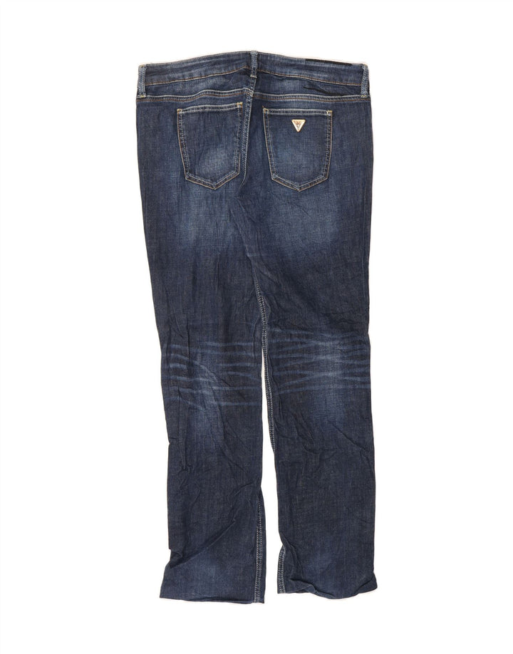 GUESS Womens Straight Jeans W32 L30 Navy Blue Vintage Guess and Second-Hand Guess from Messina Hembry 