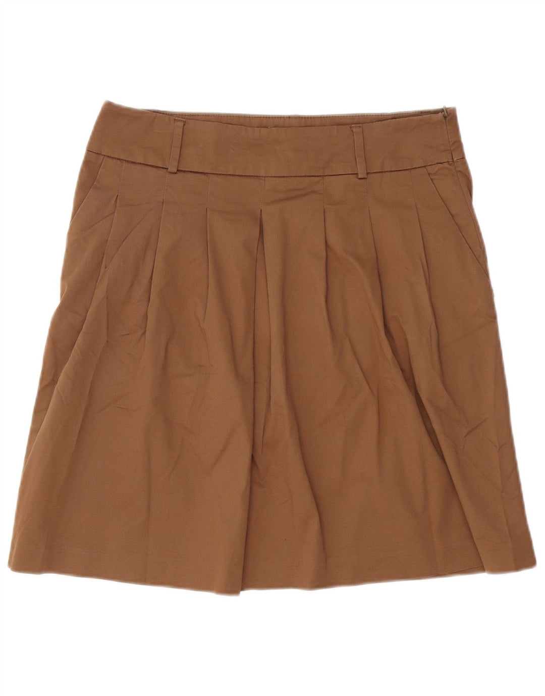 Zara Γυναικεία Φούστα Πλισέ A-Line Μεγάλη W34 Καφέ