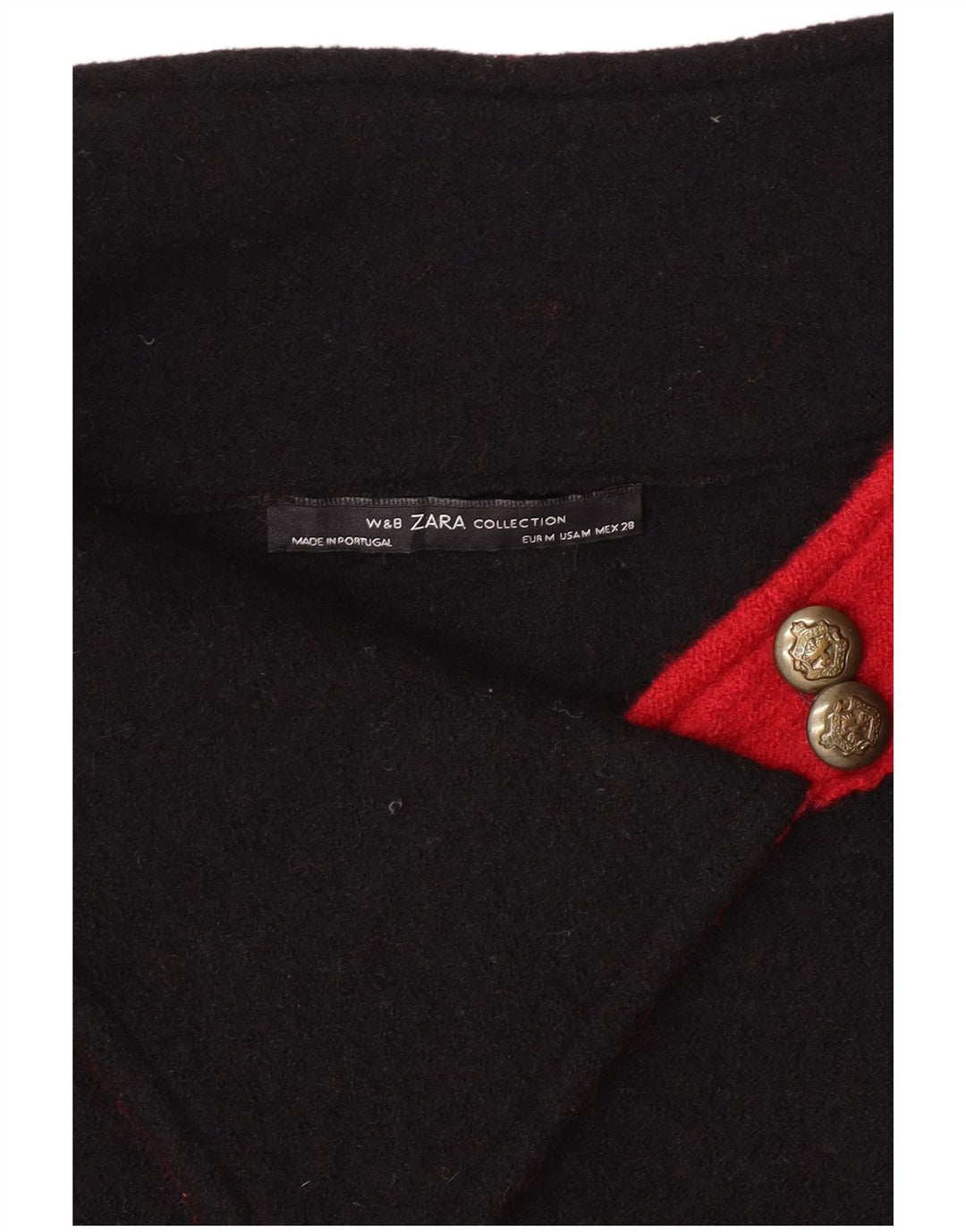 Γυναικείο πουλόβερ με σάλι λαιμό ZARA UK 14 Medium Red Colourblock