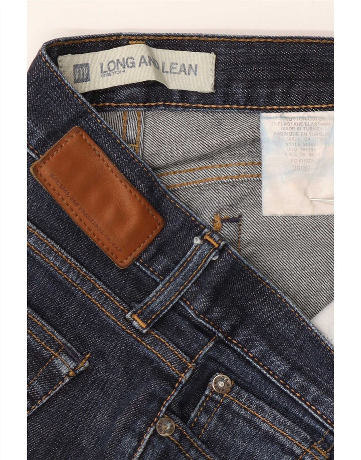 Γυναικείο τζιν με μακριά μπότα Gap W26 L32 Navy Blue Cotton