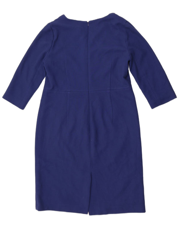 Hobbs Γυναικείο φόρεμα με μανίκια 3/4 UK 16 Large Blue Polyester