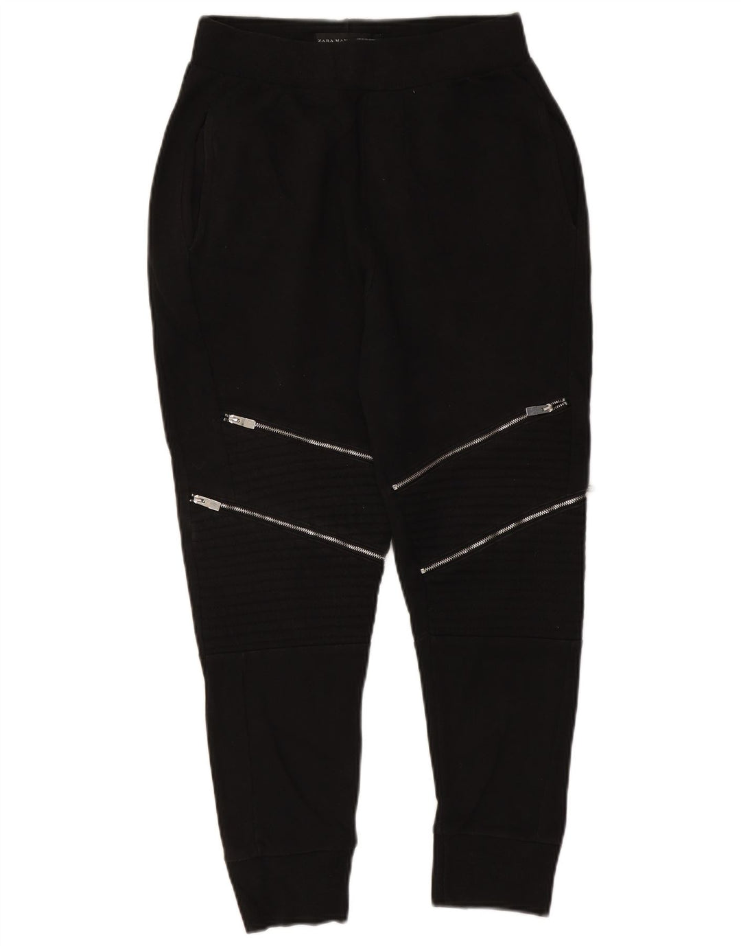 Ανδρική φόρμα Zara Παντελόνι Joggers Μεσαίο Μαύρο Πολυεστέρα
