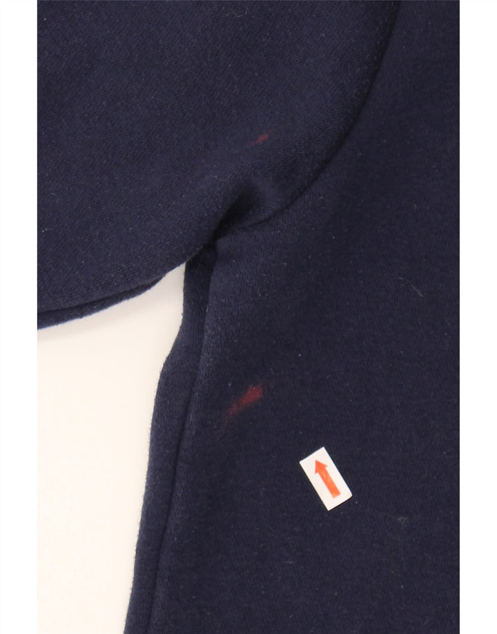 HUMMEL Mens Graphic Hoodie Jumper Medium Navy Blue Cotton Vintage Hummel and Second-Hand Hummel from Messina Hembry 
