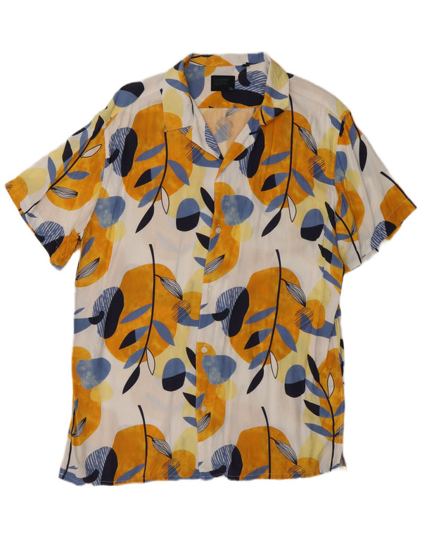 Vintage Ανδρικό κοντομάνικο πουκάμισο 2XL Πολύχρωμο Floral Viscose