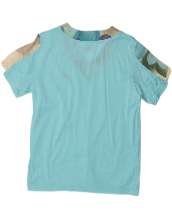 AUSTRALIAN L'ALPINA Γυναικείο T-Shirt Top IT 40 Small Blue Colourblock Βαμβακερό
