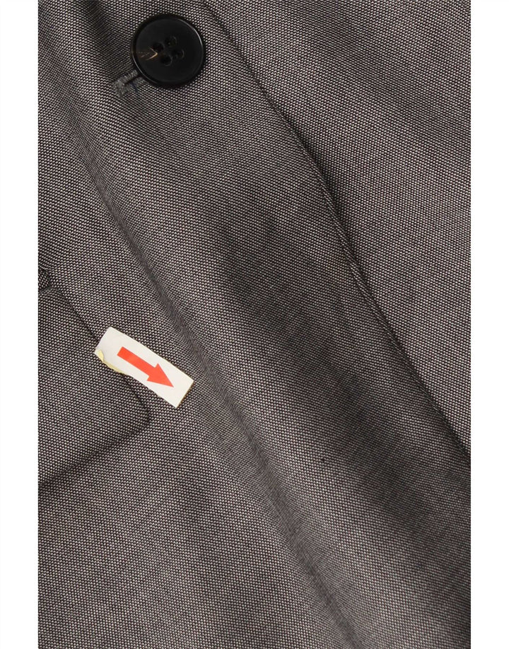 Hugo Boss Γυναικείο σακάκι 2 κουμπιών UK 12 μεσαίο γκρι μαλλί