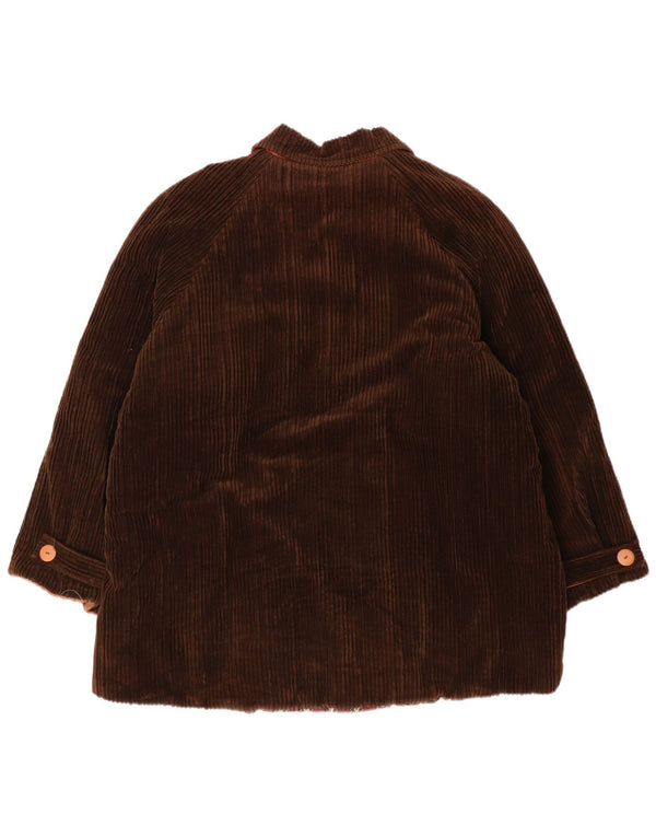 Vintage Womens Oversized Corduroy Jacket UK 14 Medium Brown Cotton