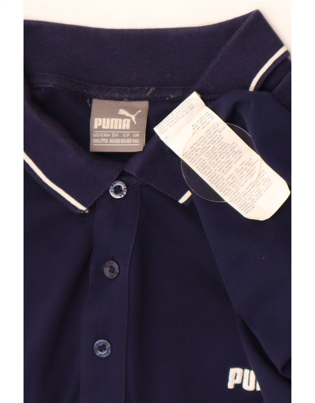 Ανδρικό πουκάμισο πόλο Puma 2XL Navy Blue βαμβακερό