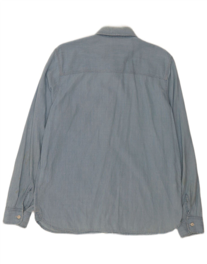 Ανδρικό πουκάμισο Carhartt με κανονική εφαρμογή, μεσαίο μπλε βαμβακερό