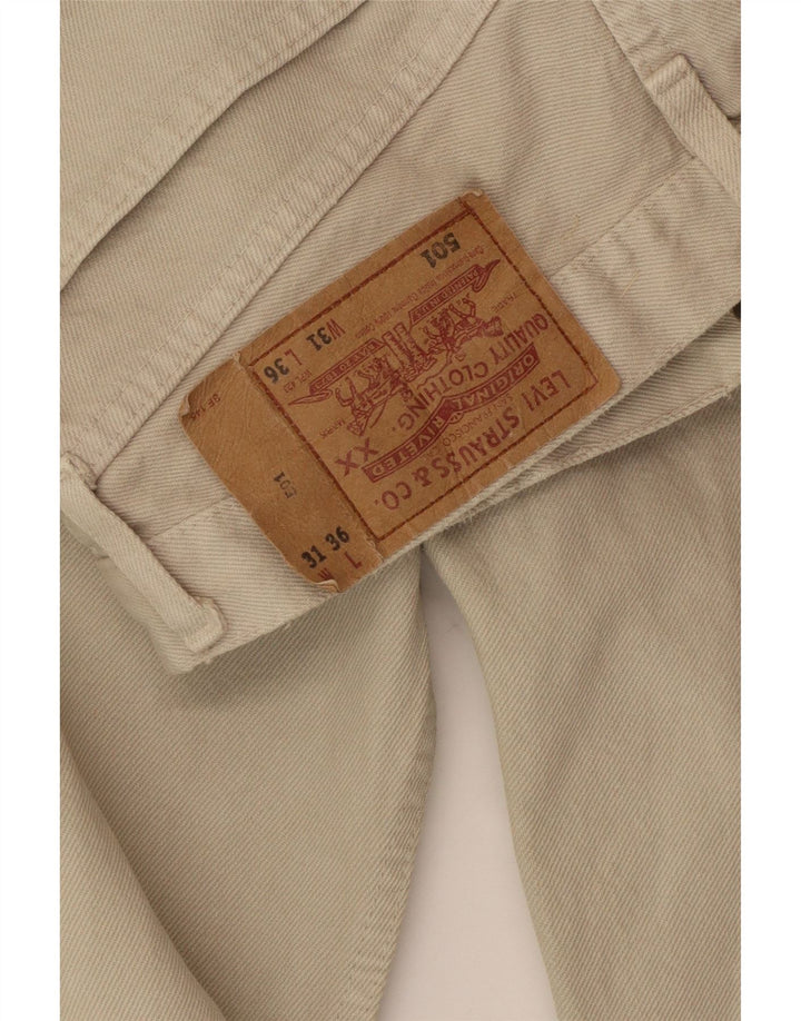 Levi's Mens 501 Straight Casual Παντελόνι W31 L30 Beige