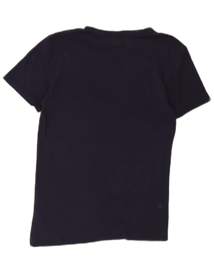 G-Star Ανδρικό γραφικό T-Shirt Top Μικρό Navy Blue βαμβακερό