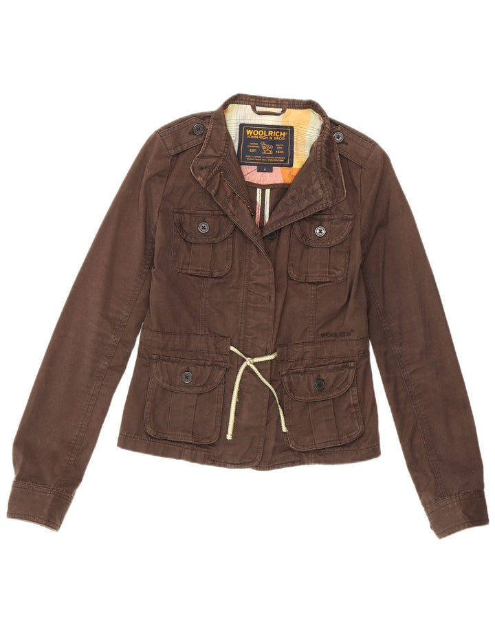 Woolrich Γυναικείο Military Jacket UK 8 Small Brown Βαμβακερό