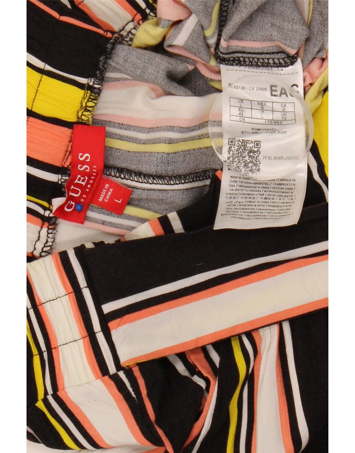 Γυναικείο Casual Παντελόνι Guess UK 12 Medium W32 L30 πολύχρωμο ριγέ