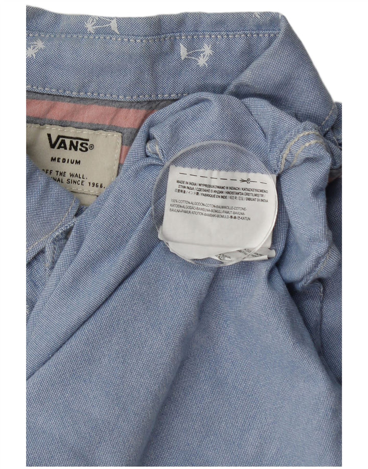 Ανδρικό κοντομάνικο πουκάμισο Vans, μεσαίο μπλε φλοράλ βαμβακερό