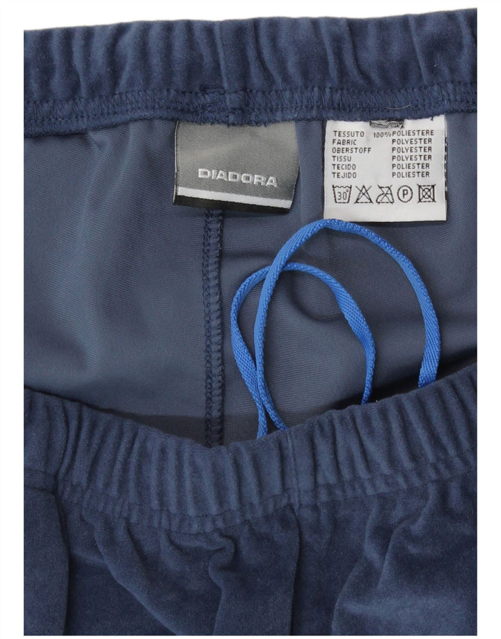 Diadora Ανδρική βελούδινη αθλητική φόρμα Παντελόνι μεγάλο μπλε ναυτικό πολυεστέρα