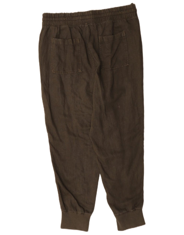 Marks & Spencer Γυναικεία Παντελόνια Jogger UK 16 Large W36 L29 Khaki Lyocell