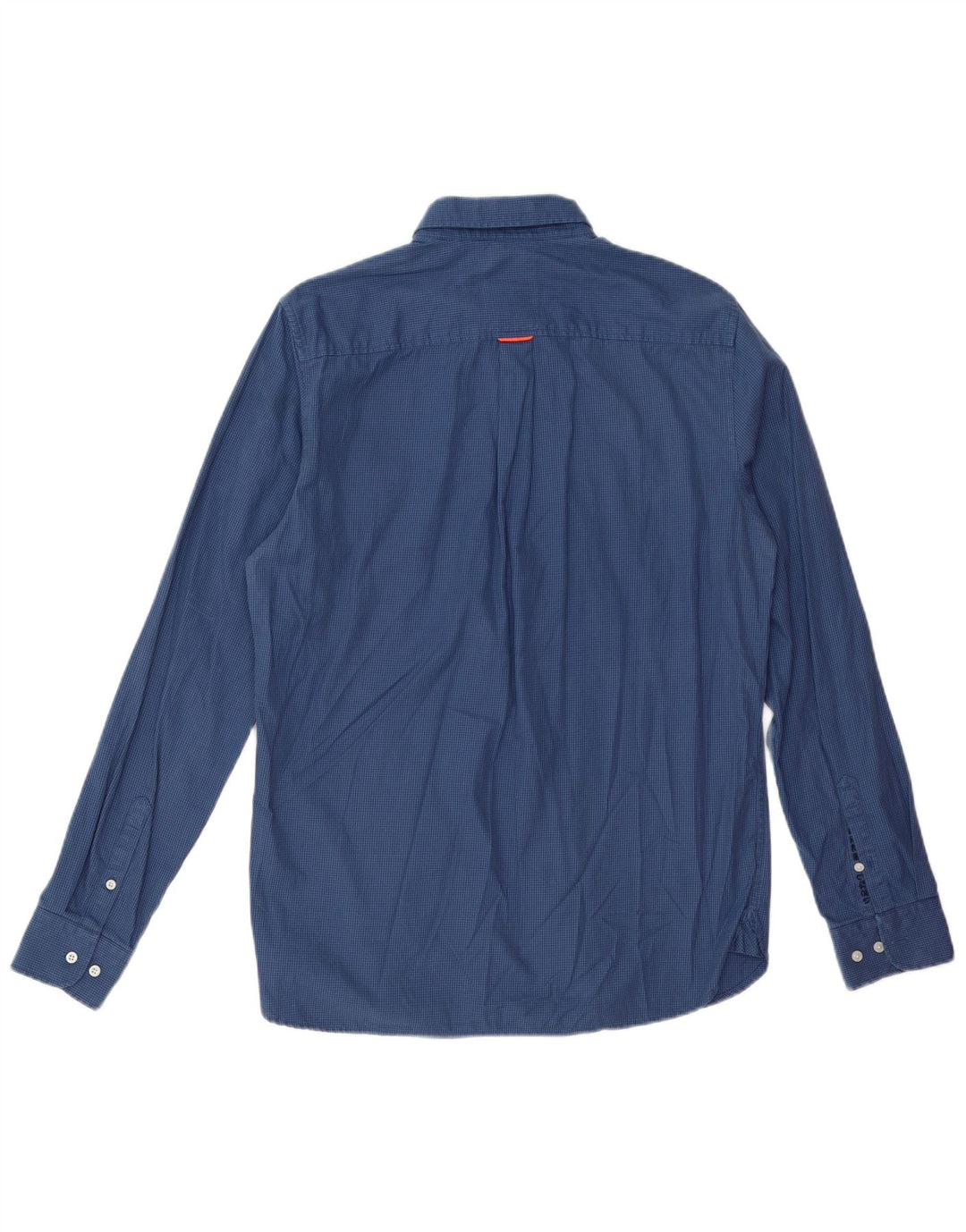 Ανδρικό πουκάμισο SUPERDRY Μεσαίο μπλε βαμβακερό Houndstooth