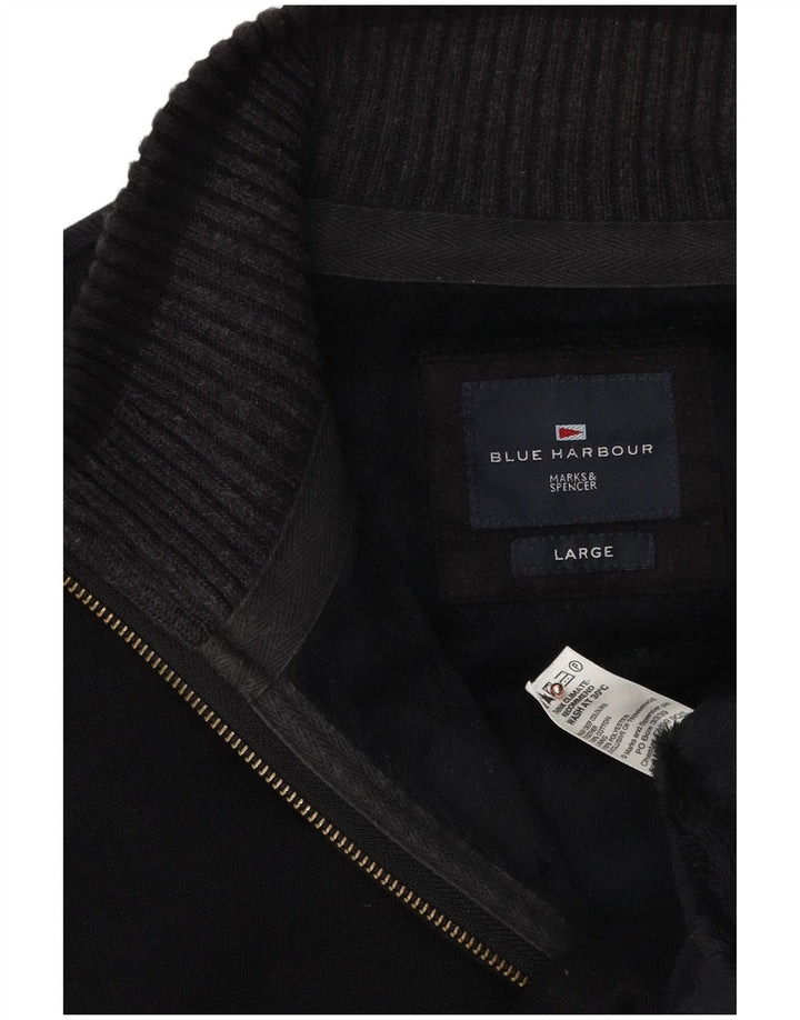 Marks & Spencer Ανδρική φόρμα αθλητικής φόρμας Μπλε Harbour Top Jacket Large Navy Blue