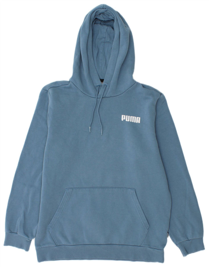 Ανδρικά κουκούλα Puma, Μπλε βαμβακερό