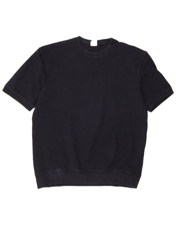 Zara Ανδρικό T-Shirt Top Large Navy Blue από βαμβάκι