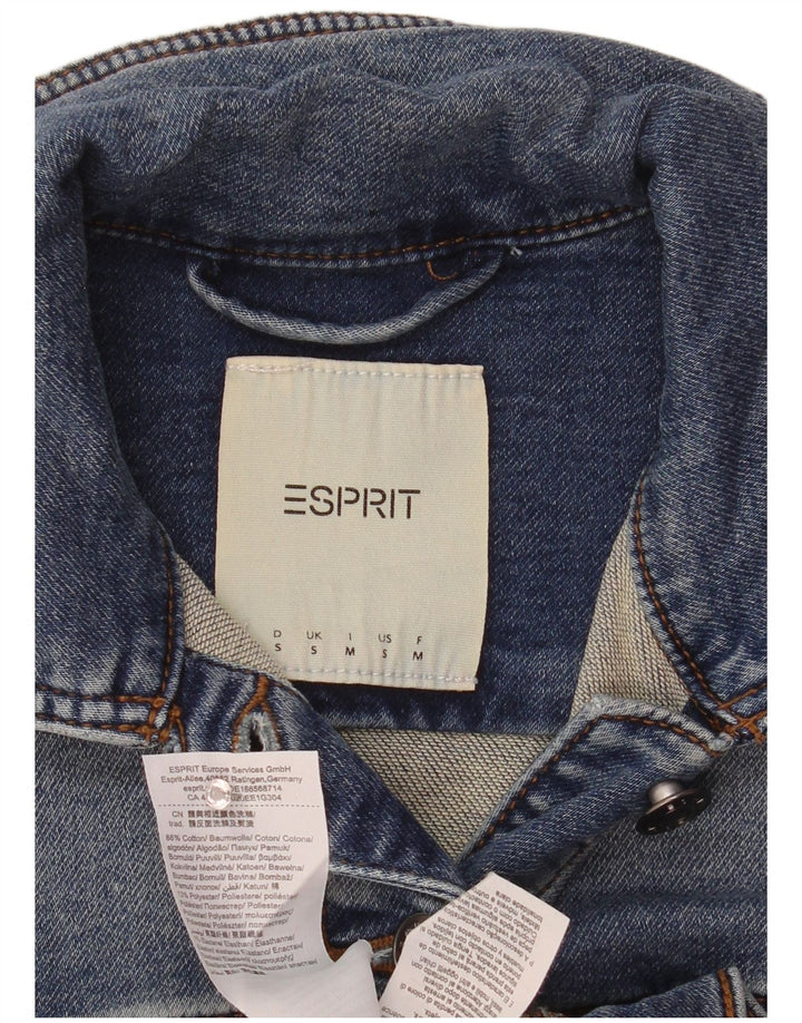 Esprit Γυναικείο Τζιν Μπουφάν UK 10 Small Blue Cotton
