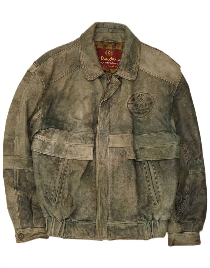 Ανδρικό Δερμάτινο Μπουφάν Douglas UK 38 Medium Khaki Leather