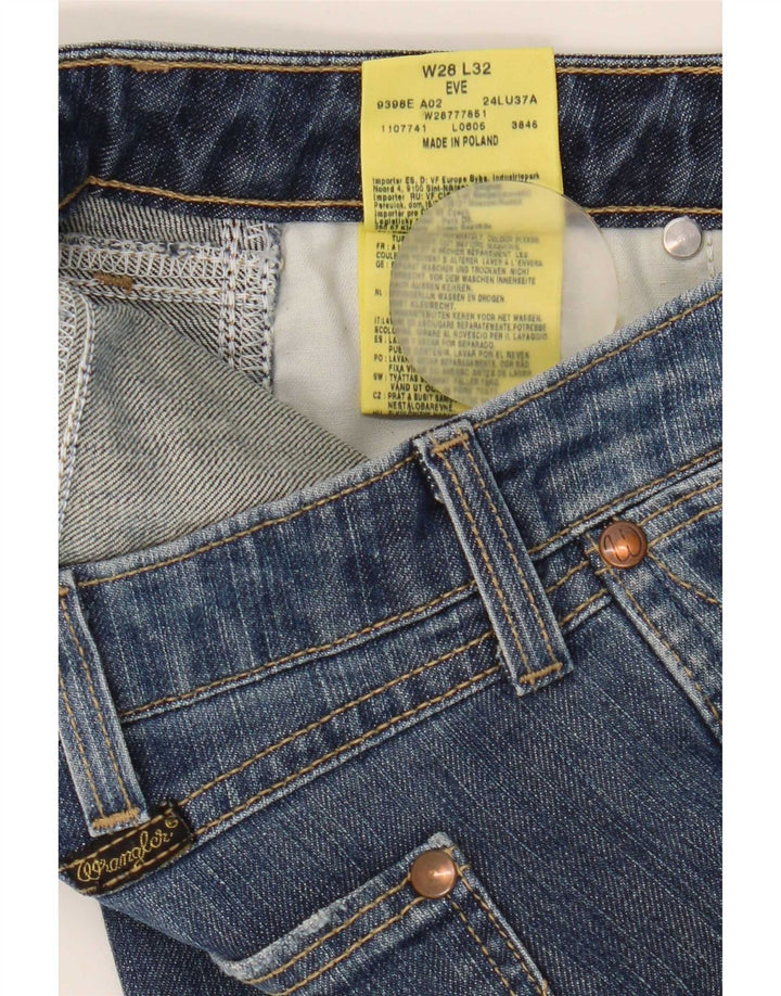 Wrangler Womens Eve Bootcut Jeans W28 L32 Μπλε βαμβακερό