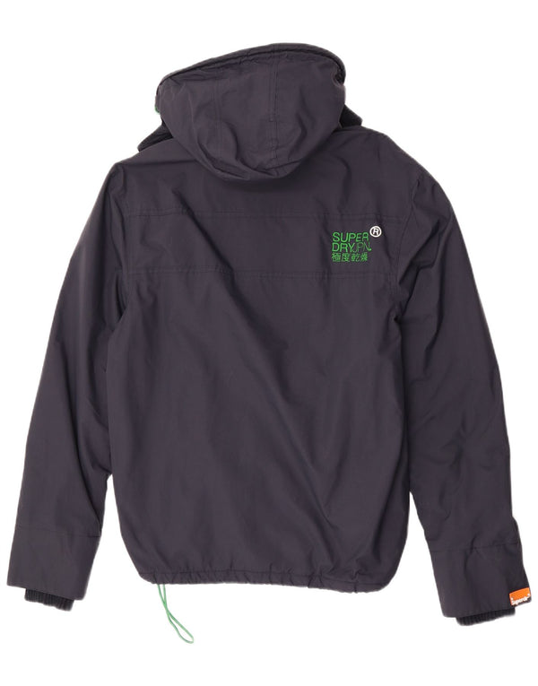 Superdry Ανδρικό Windcheater Hooded Windbreaker Jacket UK 40 Large Navy Blue