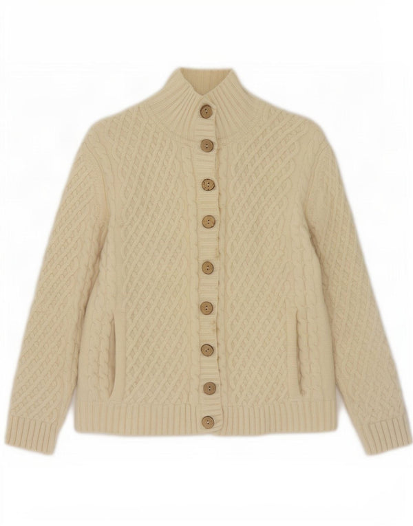 Γυναικείο πουλόβερ Cardigan Carraig Donn UK 10 Small Off White Νέο μαλλί