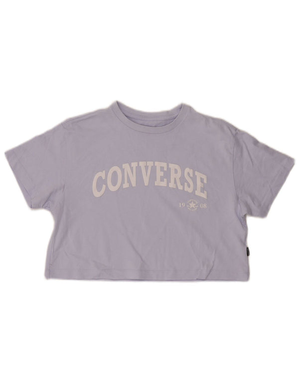 Γυναικείο μπλουζάκι Converse Crop γραφικό τοπ UK 6 XS Purple