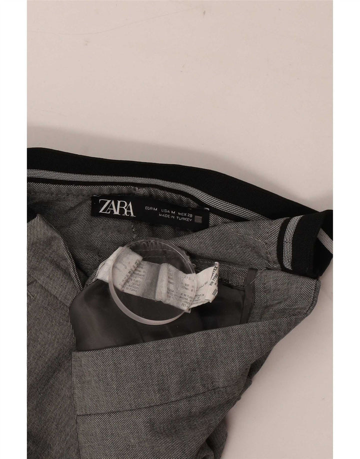 Γυναικείο ίσιο παντελόνι Zara μεσαίο W28 L27 Γκρι Πολυεστέρας