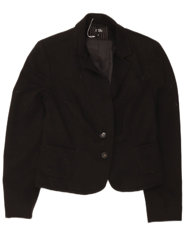 Marks & Spencer Γυναικείο μπουφάν blazer UK 12 μεσαίου μαύρου πολυεστέρα