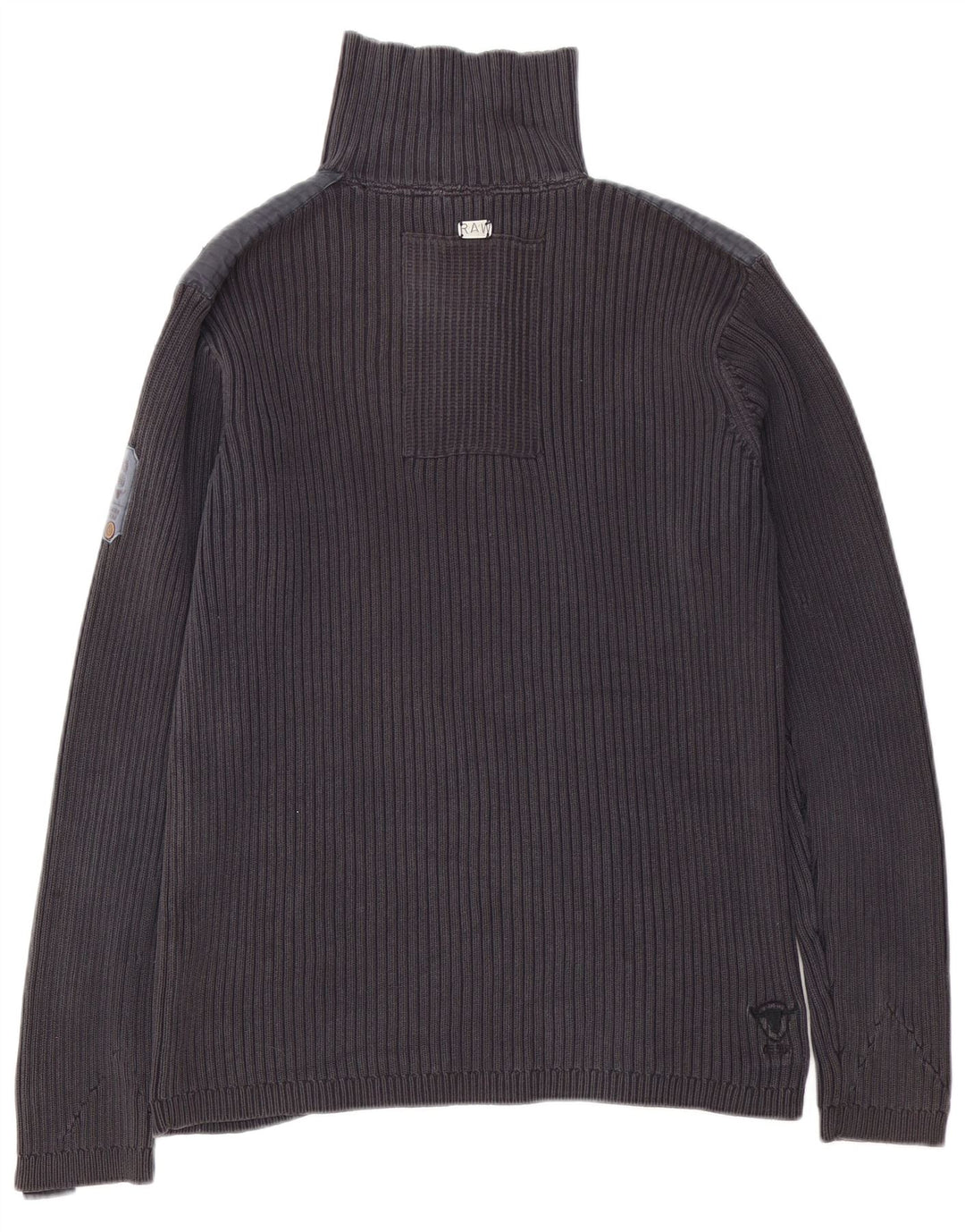 Ανδρικό πουλόβερ με λαιμό κουμπιά G-Star XL Γκρι βαμβακερό