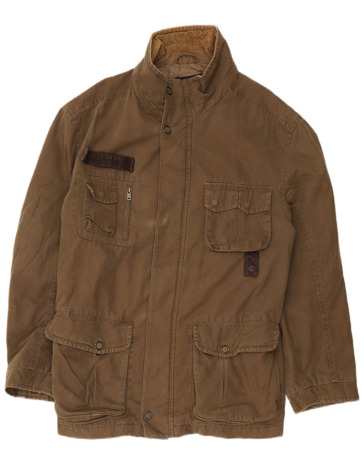 Marks & Spencer Mens Blue Harbor Utility Jacket UK 40 Large Brown