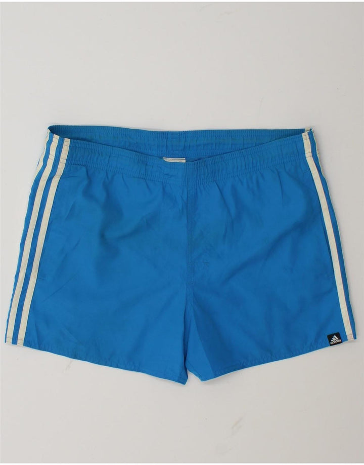 Ανδρικό αθλητικό σορτς Adidas μικρό μπλε πολυεστέρα