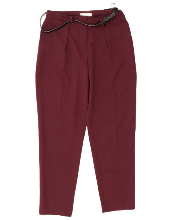 Oasis γυναικείο παντελόνι Chino UK 12 Medium W30 L28 Burgundy
