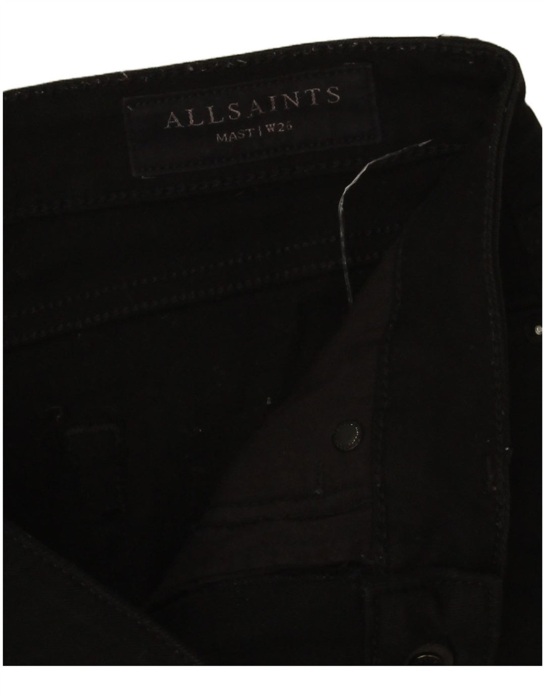 All Saints Γυναικείο Skinny Jeans W26 L28 Μαύρο βαμβακερό