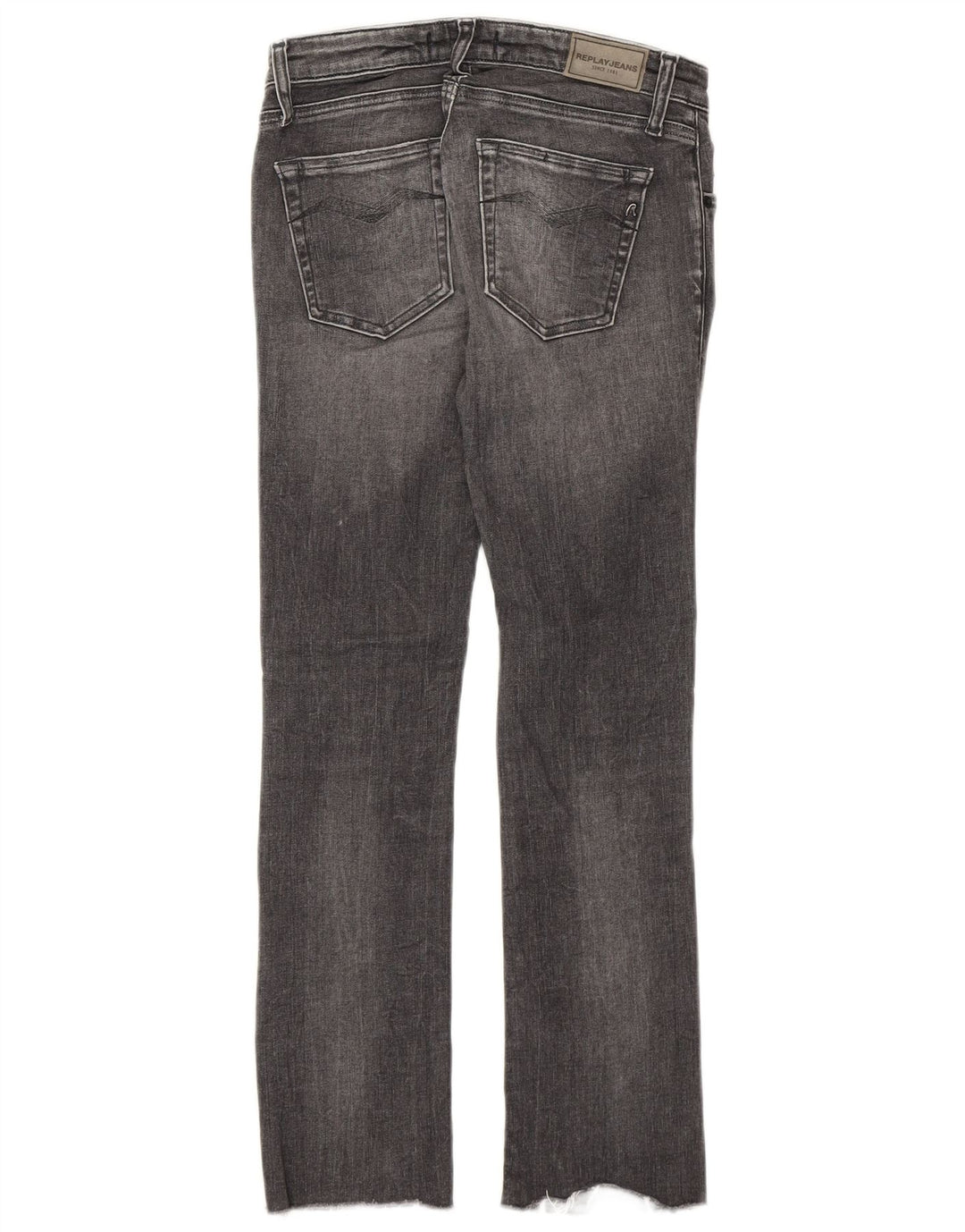 Replay Womens Crop Slim Jeans W24 L24 Γκρι βαμβακερό