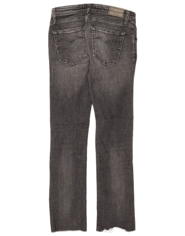 Replay Womens Crop Slim Jeans W24 L24 Γκρι βαμβακερό