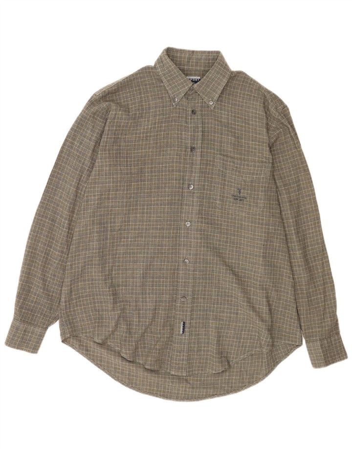 Ανδρικό πουκάμισο Trussardi Μεγάλο πράσινο Houndstooth Ακρυλικό